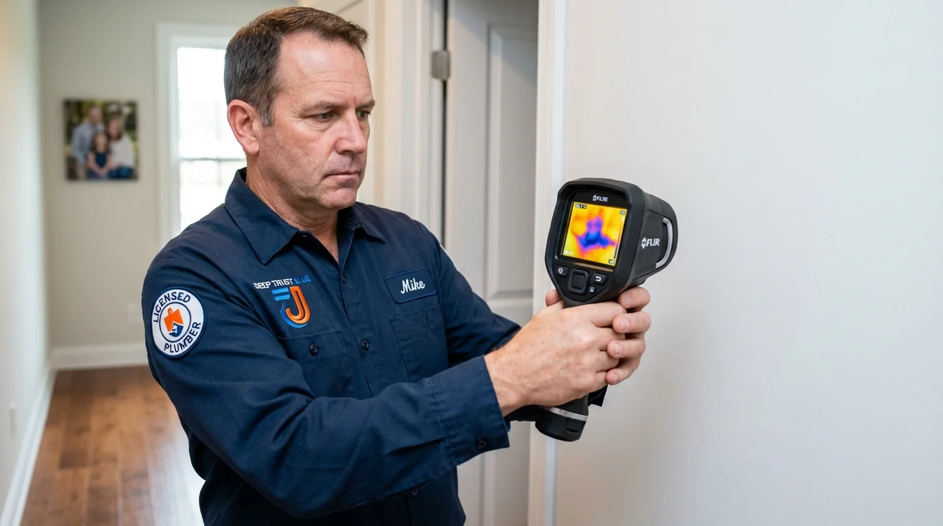 Thermal imaging leak detection by Johns Plumbing LLC in Suncook